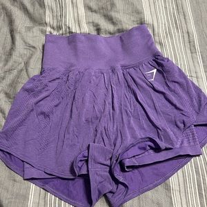 Running shorts. Gymshark. Purple in colour